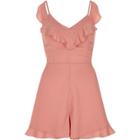 River Island Womens Frill Tie Back Cami Playsuit