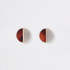 River Island Womens Resin Split Circle Stud Earrings