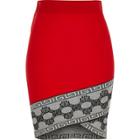 River Island Womens Contrast Trim Wrap Pencil Skirt