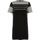 River Island Womens Stripe Airtex Oversized T-shirt