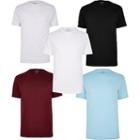River Island Mens Slim Fit Short Sleeve T-shirt 5 Pack