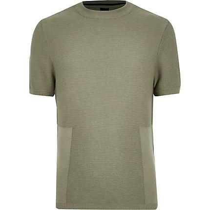 River Island Mens Slim Fit Blocked Side T-shirt