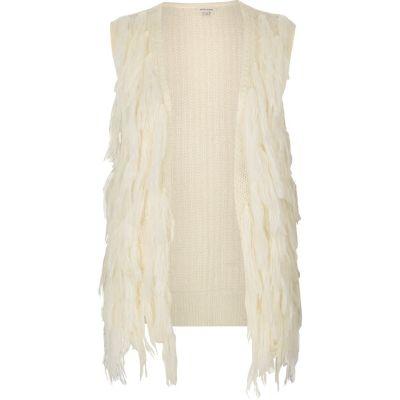 River Island Womens Knit Tassel Vest
