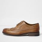 River Island Mens Light Leather Brogues