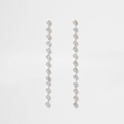 River Island Womens Silver Tone Cup Chain Drop Earrings
