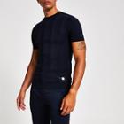 River Island Mens Ribbed Muscle Fit Knitted T-shirt
