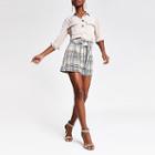 River Island Womens Check Belted Shorts