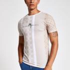 River Island Mens Check Maison Riviera Muscle Fit T-shirt