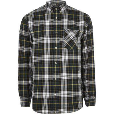 River Island Mens And White Casual Check Shirt