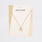 River Island Womens Gold Plated 'g' Engraved Necklace