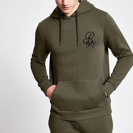 River Island Mens R96 Muscle Fit Hoodie