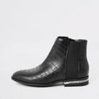 River Island Womens Croc Embossed Ankle Boots