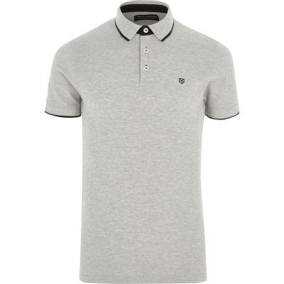 River Island Mens Jack And Jones Premium Tipped Polo Shirt
