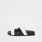 River Island Womens Wide Fit Buckle Slides