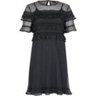 River Island Womens Mesh Frill Dress