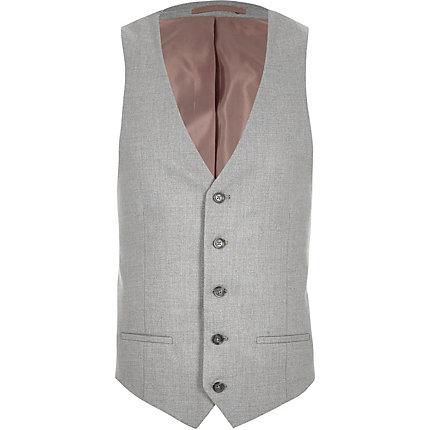 River Island Mens Big And Tall Textured Waistcoat