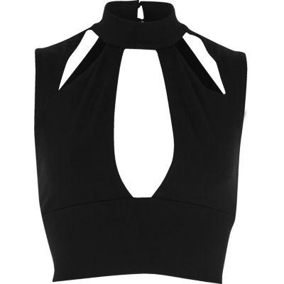 River Island Womens Cut-out Choker Crop Top