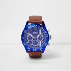 River Island Mens And Blue Round Watch