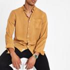River Island Mens Yellow Long Sleeve Button-up Shirt