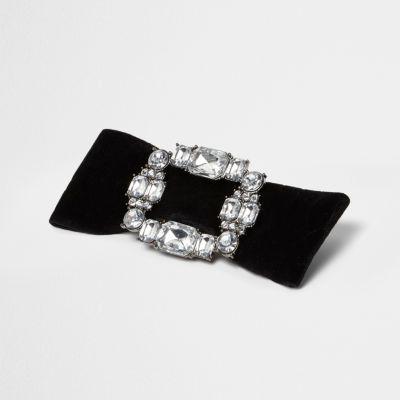 River Island Womens Bow Rhinestone Buckle Brooch