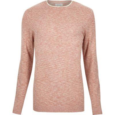 River Island Mens Marl Crew Neck Long Sleeve Sweater