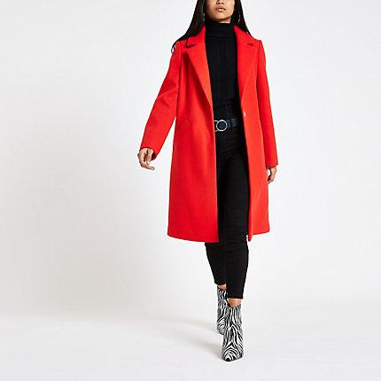 River Island Womens Petite Single Breasted Longline Coat