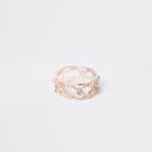 River Island Womens Rose Gold Tone Rhinestone Lattice Ring