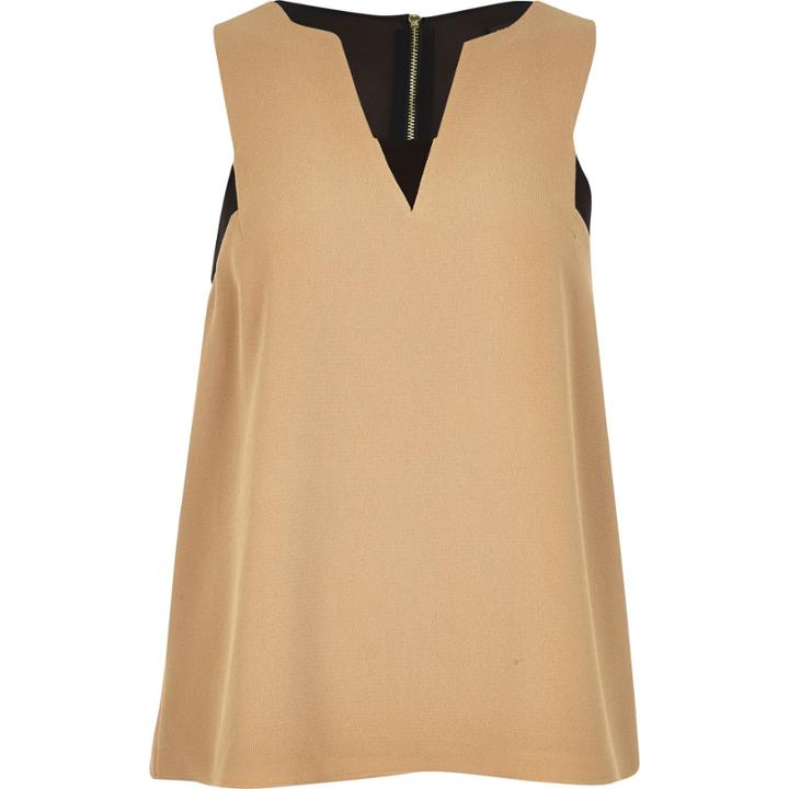 River Island Womens Colour Block Sleeveless Top