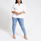 River Island Womens Plus White Tie Waist Shirt