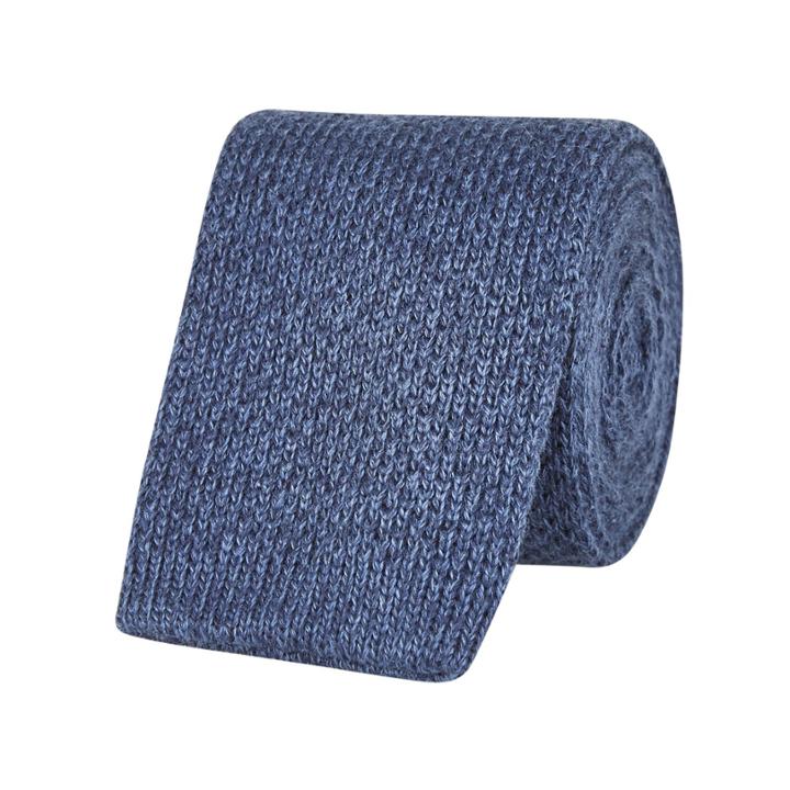 River Island Mensblue Melange Knitted Tie