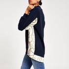 River Island Womens High Neck Print Sleeve Sweatshirt
