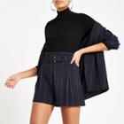River Island Womens Pinstripe Belted Shorts