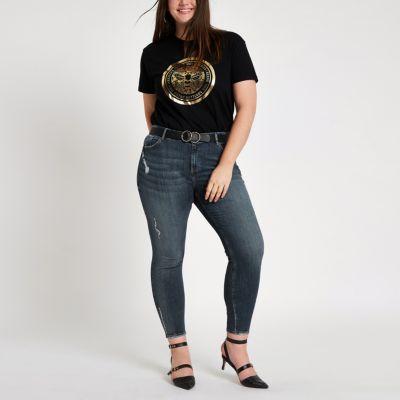 River Island Womens Plus Alannah Mid Rise Skinny Jeans