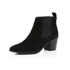River Island Womens Suede Mid Heel Ankle Boots