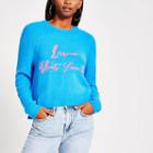 River Island Womens Printed Cropped Jumper