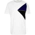 River Island Menswhite Triangle Block Print T-shirt