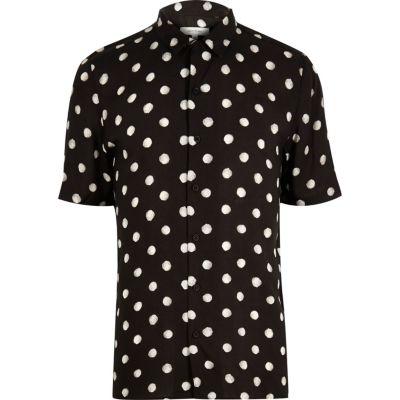 River Island Mens Dotted Short Sleeve Shirt