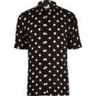 River Island Mens Dotted Short Sleeve Shirt