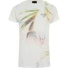 River Island Mens White Palm Graphic Slim Fit T-shirt