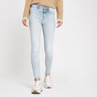 River Island Womens Mid Rise Chewed Hem Molly Jeggings
