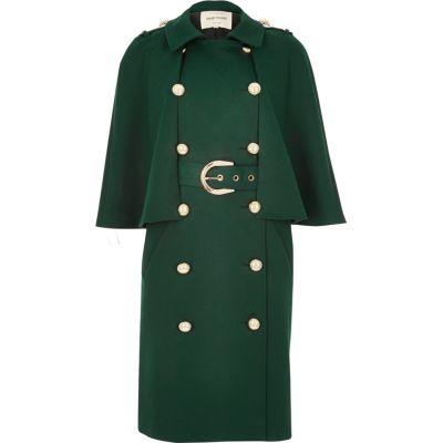 River Island Womens Double-breasted Cape Coat