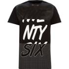 River Island Mensblack 26 Million Panel Print T-shirt