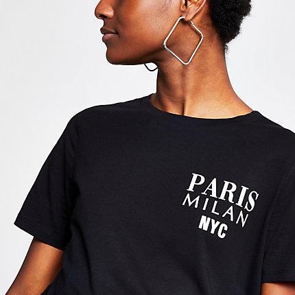 River Island Womens 'paris Milan Nyc' Fitted T-shirt