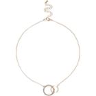 River Island Womens Gold Tone Double Circle Necklace