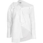 River Island Womens White Deconstructed Long Sleeve Shirt