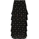 River Island Womens Ditsy Floral Print Tiered Maxi Skirt