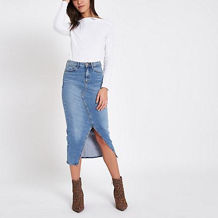 River Island Womens White Ribbed Boat Neck Long Sleeve Shirt