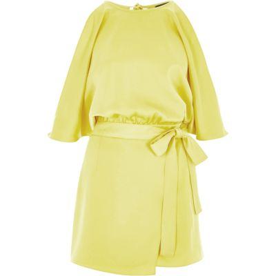 River Island Womens Cold Shoulder Wrap Skort Romper