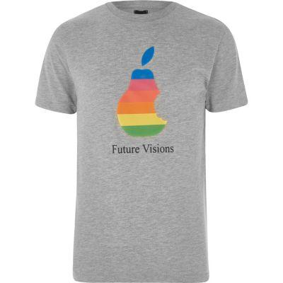River Island Mens Marl 'future Visions' Print T-shirt