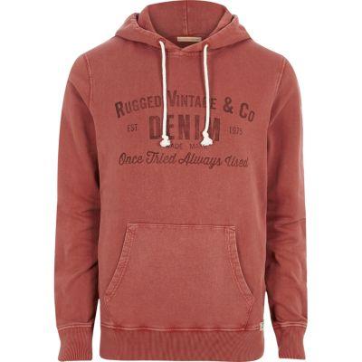 River Island Mens Jack And Jones Print Hoodie